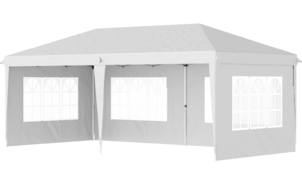 Faltpavillon 6x3 weiss mit 4 Seitenteilen – Bild 7